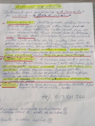 Herramientas y Artículos Varios