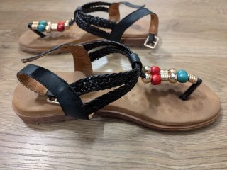 Ompies Sandalias Mujer Negro/Marrón