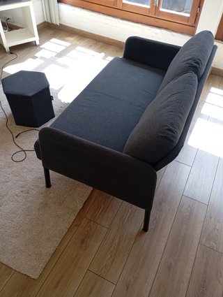 Sofá 2 plazas gris oscuro Ikea