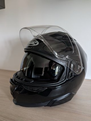 Casco HJC F71 Negro Metal Talla L + Funda