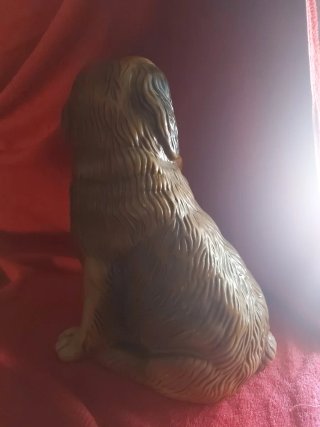 Figura Perro San Bernardo Cerámica