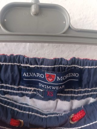 Bañador rayas rojas y blancas hombre
