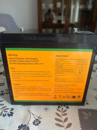 Batería Litio 12.8V 20Ah LiFePO4 ECO-WORTHY