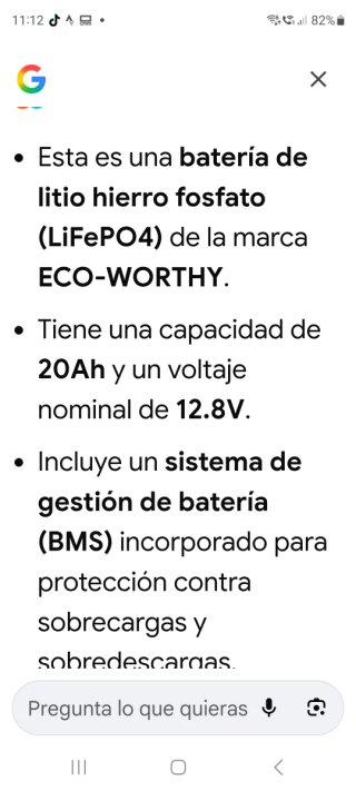 Batería Litio 12.8V 20Ah LiFePO4 ECO-WORTHY