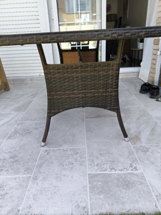 Mesa de jardín cristal negra