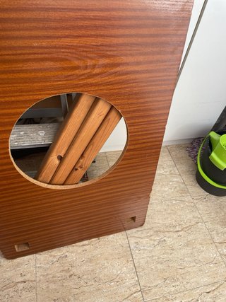 Mesa camilla con base estufa madera