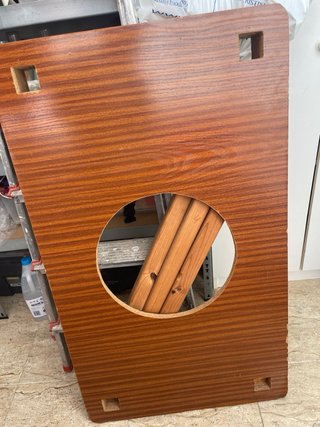Mesa camilla con base estufa madera