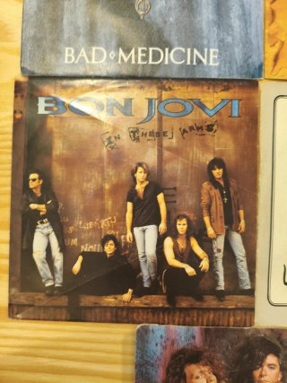 LOTE 8 SINGLES BON JOVI VINILO 7" HARD ROCK AOR