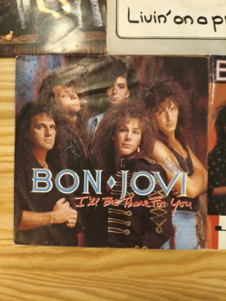 LOTE 8 SINGLES BON JOVI VINILO 7" HARD ROCK AOR