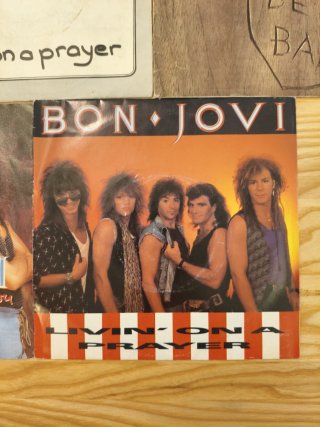 LOTE 8 SINGLES BON JOVI VINILO 7" HARD ROCK AOR