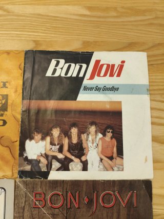 LOTE 8 SINGLES BON JOVI VINILO 7" HARD ROCK AOR