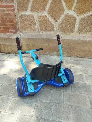 Hoverboard convertible en Kart Eléctrico Azul