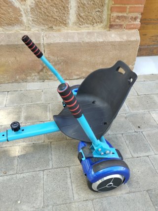 Hoverboard convertible en Kart Eléctrico Azul