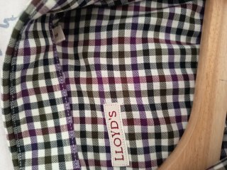 Camisa de cuadros Lloyd's hombre. 100% algodón