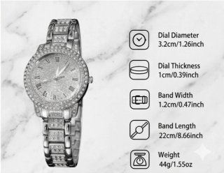 Conjunto de Joyería y Reloj de Lujo Elegante.
