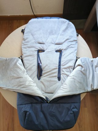Saco térmico Interbaby azul para el cochecito.