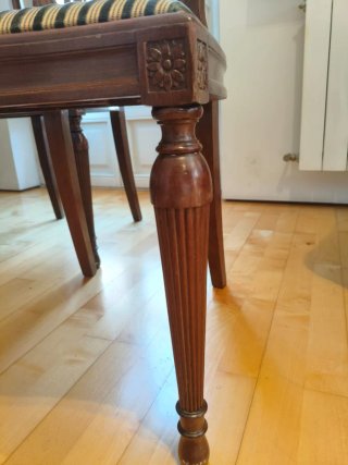 Sillas vintage con tapizado de terciopelo original