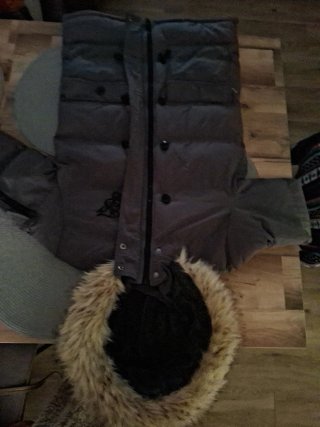Parka SIKSLIK Negra/Gris Talla S