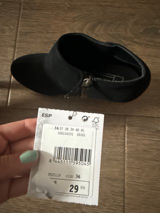 Botines negros NUEVOS tacón plataforma talla 36