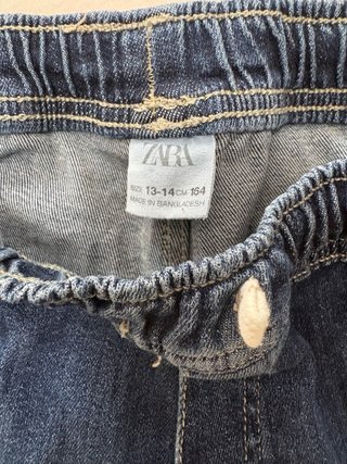 Pantalón vaquero Zara niño cargo T.13-14