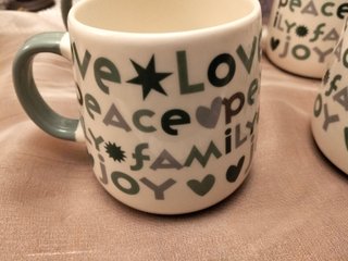 Lote 4 tazas Love & Peace