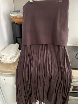 Falda larga marrón talla L