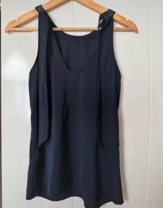 Top H&M Negro Flecos Talla S