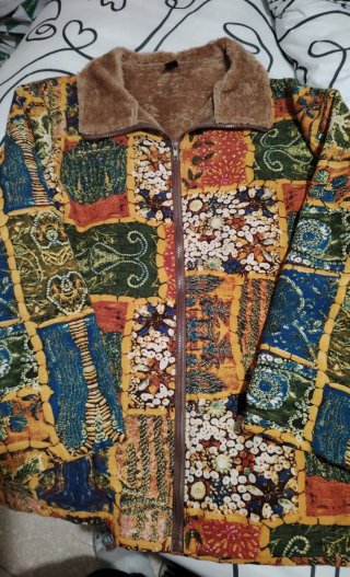 Abrigo patchwork multicolor