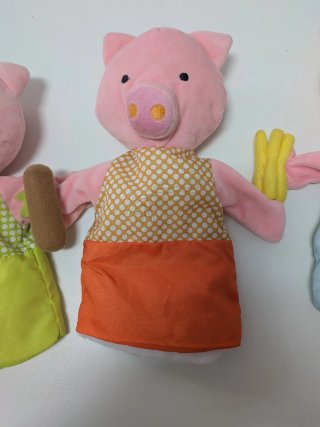Pack 3 marionetas cerditos