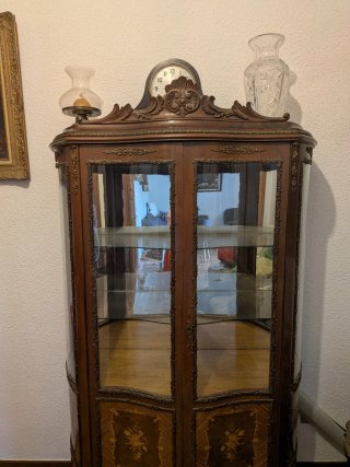 Vitrina de caoba estilo años 70