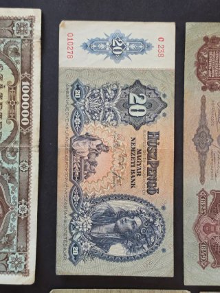 Lote de Billetes Húngaros Antiguos