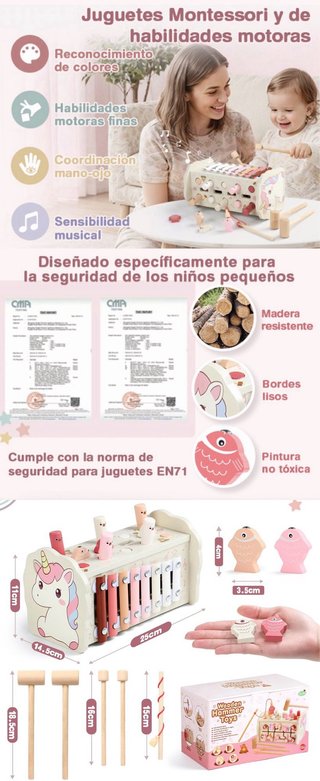 Juguete Montessori 1-3 Años Niños Educativo