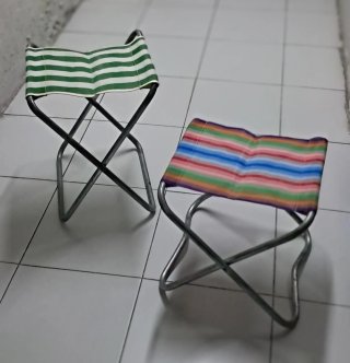 5 Sillas Plegables Rayas Playa/Campo