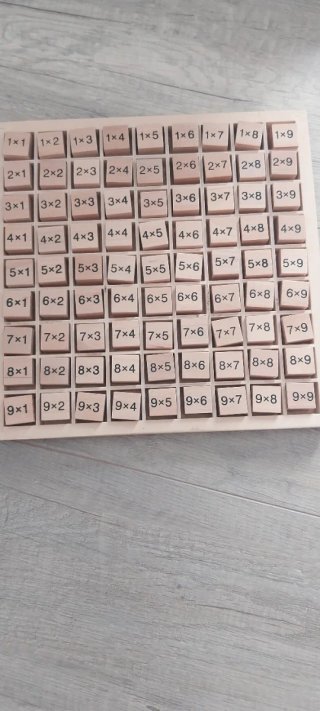 Juego Matemático Madera Niños Tablero Multiplicar