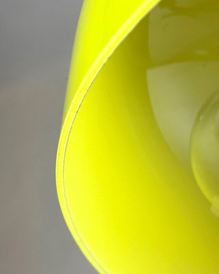Lampadario Space Age Vetro Giallo Opale Anni '60