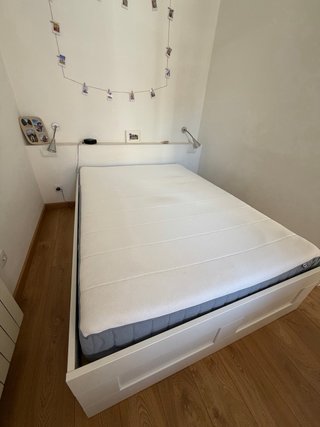 Cama IKEA BRIMNES 140x200 + Somier + Colchón