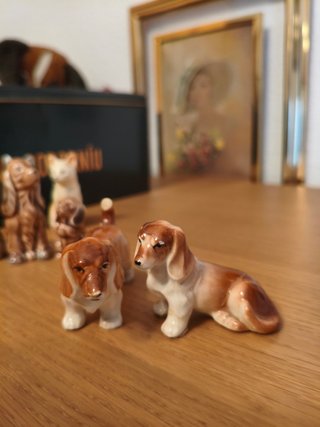 Figuras cerámica perros y gatos