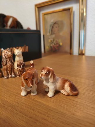 Figuras cerámica perros y gatos