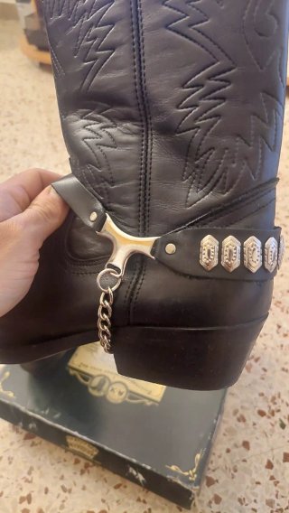 Stivali cowboy pelle neri tg 41