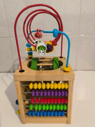 Gioco educativo cubo multiattività in legno