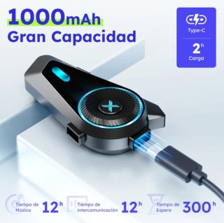 Intercomunicador Casco Moto MAXRUNON D10 pack de 2