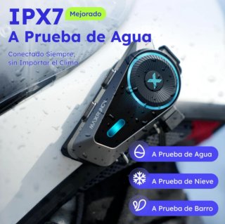 Intercomunicador Casco Moto MAXRUNON D10 pack de 2