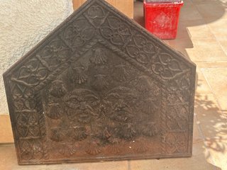 Placa de chimenea decorativa de hierro