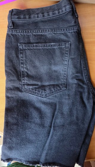 Pantalón vaquero negro Bershka Roto Talla 40