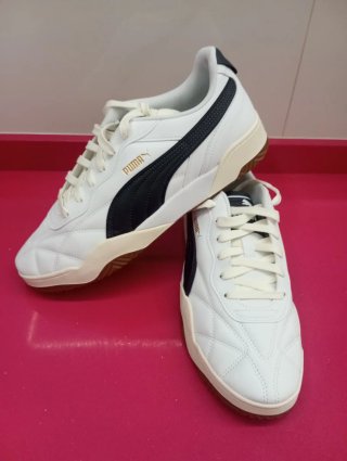 Zapatillas Puma Hombre Blancas y Negras