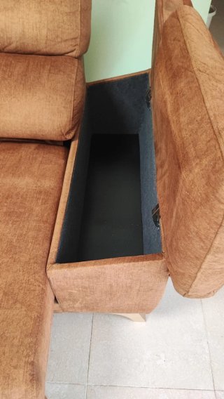 Sofá modular  tela con cajonera