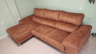 Sofá modular  tela con cajonera