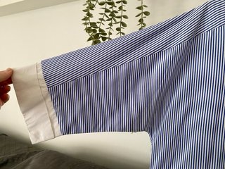 Blusa Zara Rayas Encaje Talla L