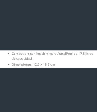 Compuerta Skimmer Astral Pool con clip