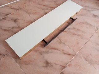 4 Estantes de madera blancos 110x26x5cm